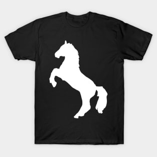 high rearing horse white T-Shirt